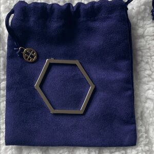 Tory Birch Hexagon Silver Bracelet